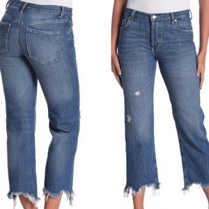Free People Maggie Ripped Crop Straight Leg Jeans